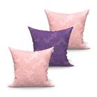 Kit Almofada Decorativa Roxa E Rosê Kit 3 Unidades 60cm X 60c