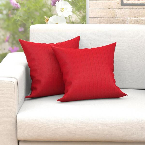 Kit Almofada Decorativa Vermelha Lisa 2 Unidades Com Refil De