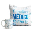Kit Almofada E Caneca Melhor Médico Do Mundo