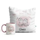 Kit Almofada E Caneca Signo Gêmeos