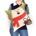 Kit Almofada Estampada Natal Decorativa Tecido Suede 3 Unidad