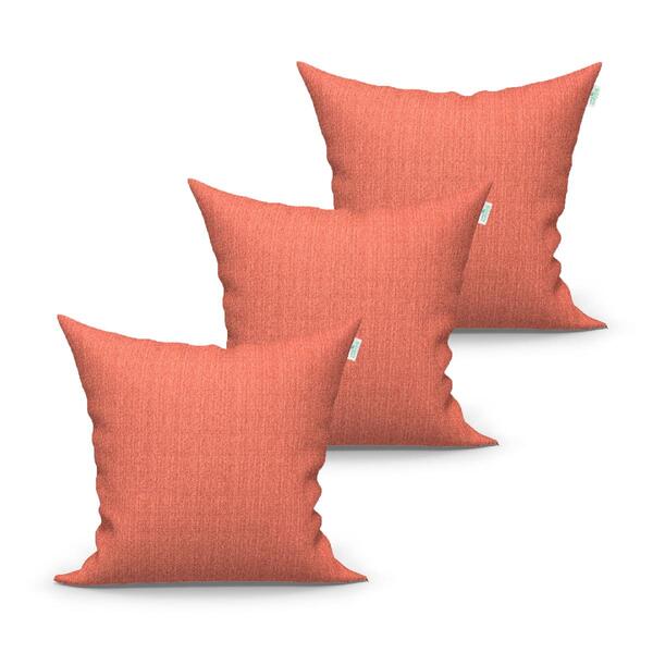 Kit Almofada Lisa Para Sofá Telha 3 Unidades 45cm X 45cm Teci