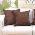 Kit Almofada Marrom Lisa Grande 4 Unidades 60cm X 60cm Com Re