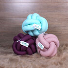 Kit Almofada Nó Coloridas Rosê, Roxo E Verde Água 3 Unidades