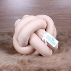 Kit Almofada Nó Escandinavo 3 Unidades Amarelo, Bege E Tabaco