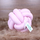 Kit Almofada Nó Rosa Liso Decorativo 3 Unidades Para Decoraçã