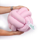 Kit Almofada Nó Rosa Liso Decorativo 3 Unidades Para Decoraçã