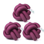 Kit Almofada Nó Roxa Para Quarto 3 Unidades