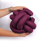 Kit Almofada Nó Roxa Para Quarto 3 Unidades