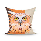 Kit Almofada Para Quarto Estampada Decorativa Laranja / Bege