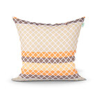 Kit Almofada Para Quarto Laranja Estampada Geométrica 2 Unida