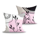 Kit Almofada Para Quarto Rosa Estampada 2 Unidades 45cm X 45c