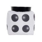 Kit Almofada Pipoca E 2 Almofadas Porta Copo Cubo Dado Branco