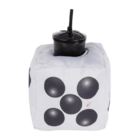 Kit Almofada Pipoca E 2 Almofadas Porta Copo Cubo Dado Branco