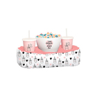 Kit Almofada Porta Pipoca 1 Balde 2 Copos Casal Filme Cinema