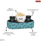 Kit Almofada Porta Pipoca 1 Balde 2 Copos Casal Filme Cinema
