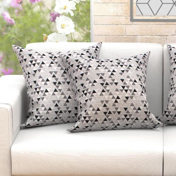 Kit Almofada Preta Estampada Com Refil Grande 60cm X 60cm Jac