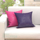 Kit Almofada Rosa E Roxa 4 Unidades 45cm X 45cm Com Refil De