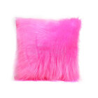 Kit Almofada Rosa Pelúcia Pelo Alto 45cm Super Macia Com Refi