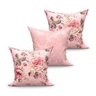 Kit Almofada Rosê Decorativa 3 Unidades 45cm X 45cm Tecido Ja