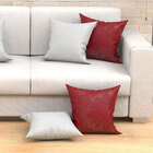 Kit Almofada Vermelha E Branca 4 Unidades 45cm X 45cm Com Ref