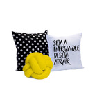 Kit Almofadas Decorativas Energia 3 Peças Amarelo Casa Dona