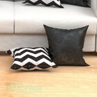 Kit Almofadas Decorativas Para Sala Chevron Preto Composê  45