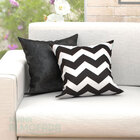 Kit Almofadas Decorativas Para Sala Chevron Preto Composê  45