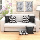 Kit Almofadas Decorativas Para Sala Chevron Preto Composê  45
