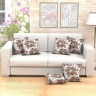 Kit Almofadas Decorativas Para Sala Floral Cáqui 45cm X 45cm