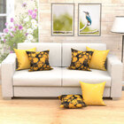 Kit Almofadas Decorativas Para Sala Floral Composê Amarelo Si