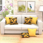 Kit Almofadas Decorativas Para Sala Floral Composê Amarelo Si