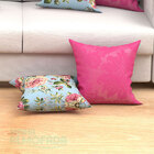Kit Almofadas Decorativas Para Sala Floral Tiffany Com Rosa M