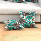 Kit Almofadas Decorativas Para Sala Floral Verde Esmeralda 45