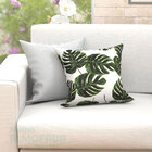 Kit Almofadas Decorativas Para Sala Folhas Tropical Verde Com