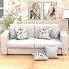 Kit Almofadas Decorativas Para Sala Jornal Cinza  Composê 45c