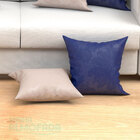 Kit Almofadas Decorativas Para Sala Medalhão Azul Marinho/beg