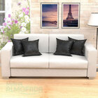 Kit Almofadas Decorativas Para Sala Preta Jacquard 45cm X 45c