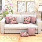 Kit Almofadas Decorativas Para Sala Rosê Escuro Composê Flora