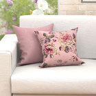 Kit Almofadas Decorativas Para Sala Rosê Escuro Composê Flora