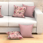 Kit Almofadas Decorativas Para Sala Rosê Escuro Composê Flora