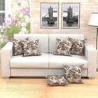 Kit Almofadas Decorativas Para Sala Tabaco Jacquard Floral 45