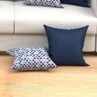 Kit Almofadas Decorativas Para Sala Triângulo Azul Marinho Co