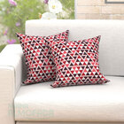 Kit Almofadas Decorativas Para Sala Triângulo Vermelho 45cm X