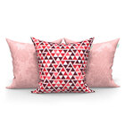 Kit Almofadas Decorativas Rosê Triangulo Composê 45cm x 45cm