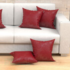 Kit Almofadas Decorativas Vermelhas Kit 6 Unidades Para Sofá