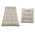 Kit Almofadas Para Poltrona E Puff Costela Suede Bege - Amare