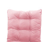 Kit Almofadas Para Poltrona E Puff Costela Suede Rosa Bebê -