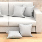 Kit Almofadas Para Sala Branca Lisa 45cm X 45cm Jacquard 6 Un