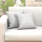 Kit Almofadas Para Sala Branca Lisa 45cm X 45cm Jacquard 6 Un